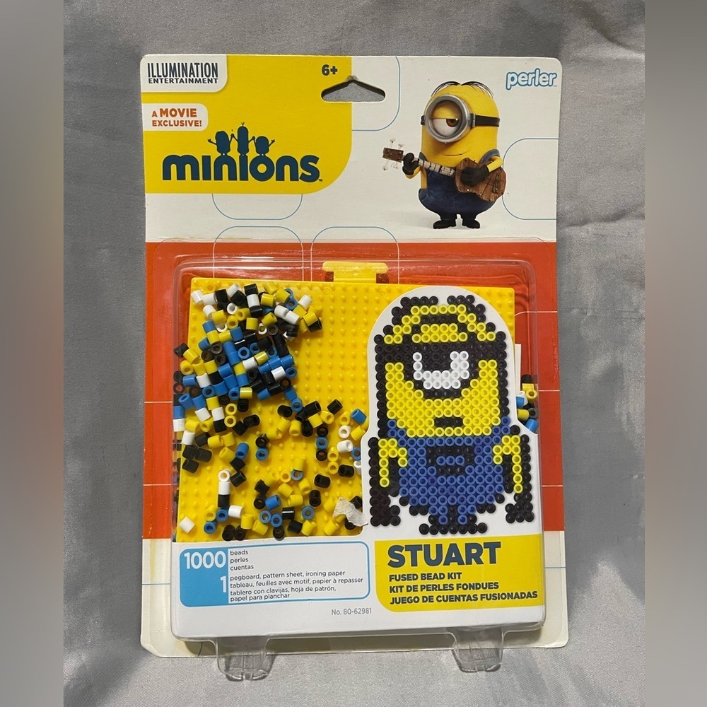 Perler Minions Stuart Fused Bead Kit - Yellow and Blue